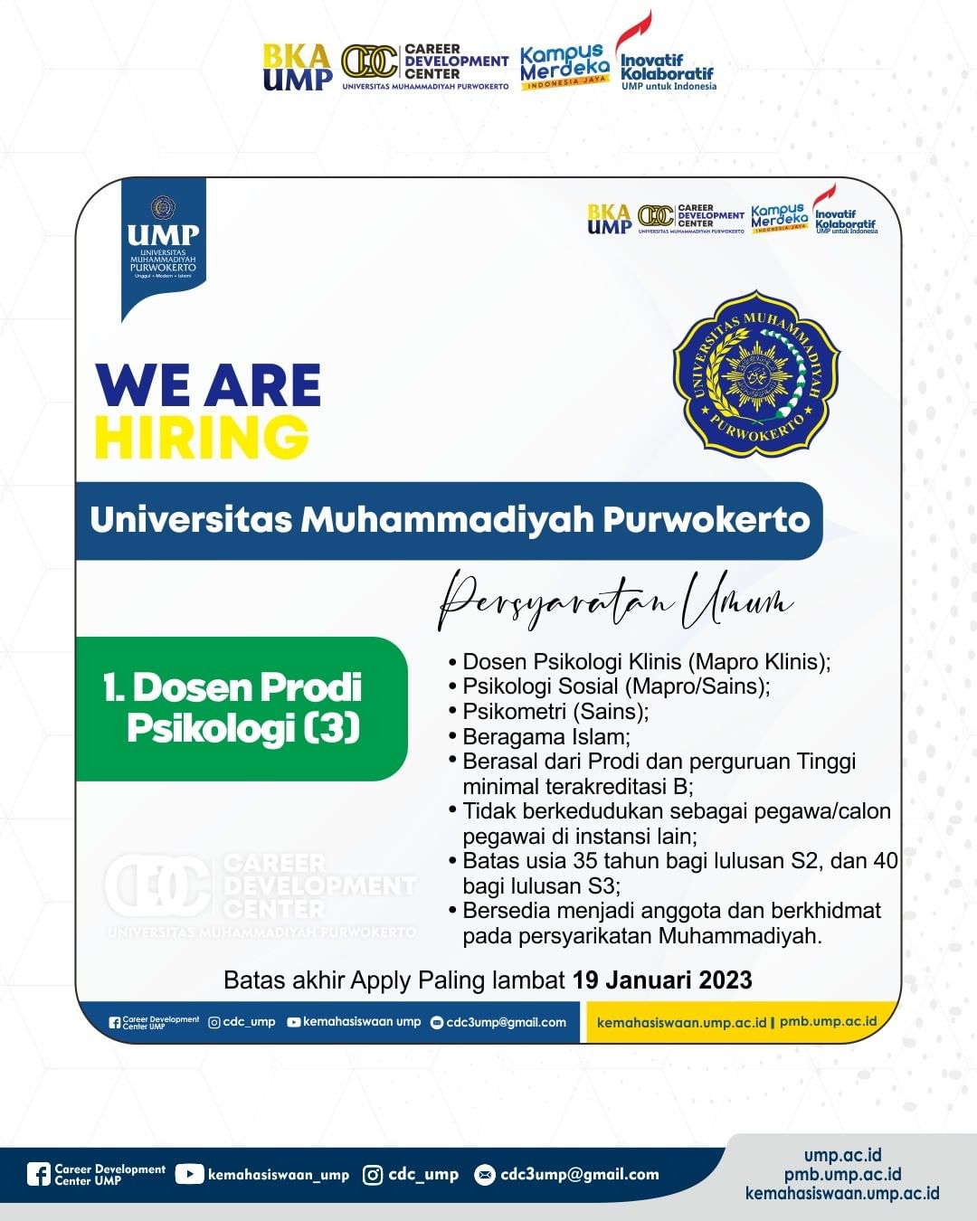 Dosen Universitas Muhammadiyah Purwokerto