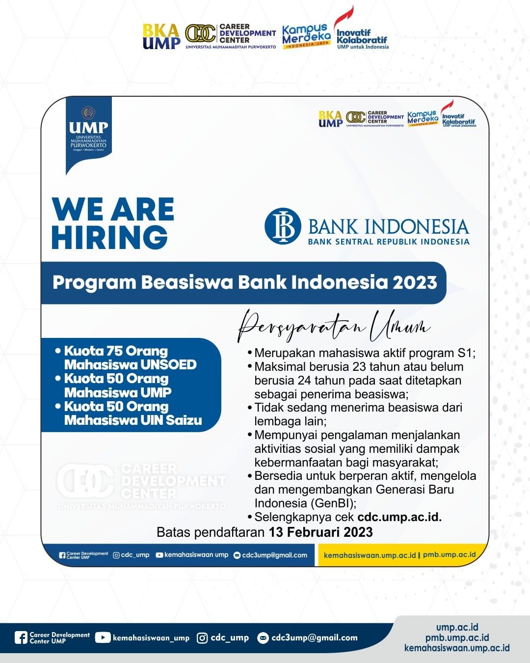 Program Beasiswa Bank Indonesia 2023