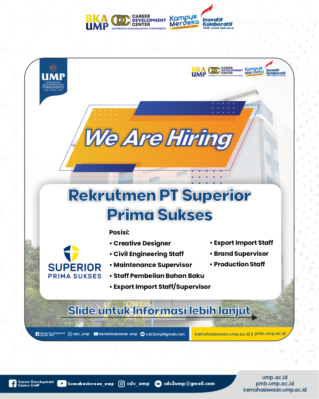 Rekrutmen PT Superior Prima Sukses