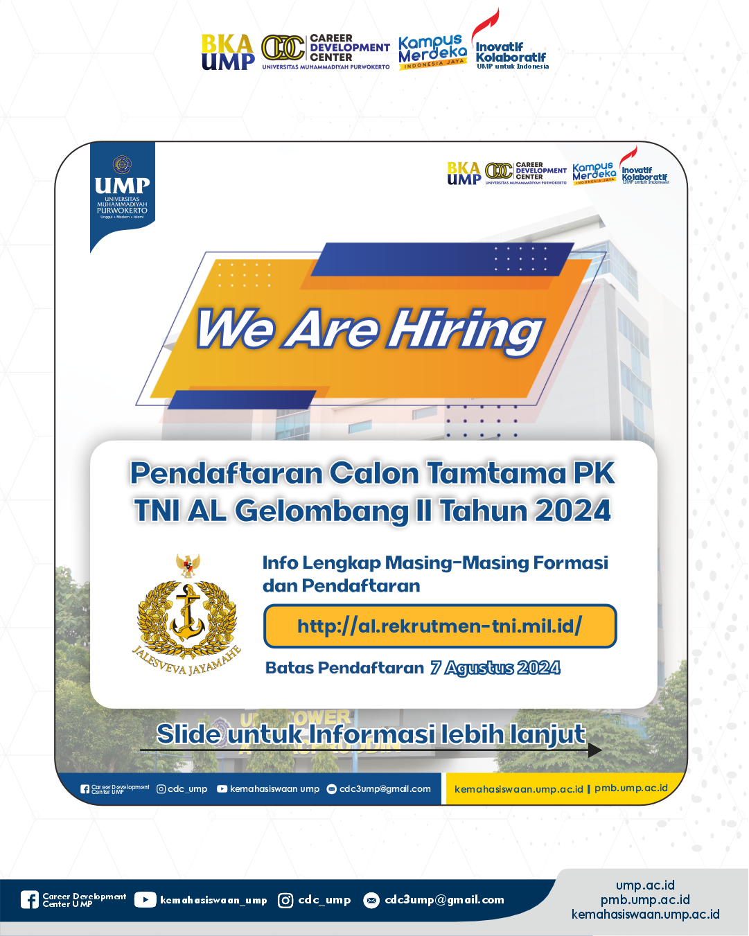 ? —{ PENDAFTARAN CALON TAMTAMA PK TNI AL GELOMBANG II TAHUN 2024 DIBUKA!! }— ?