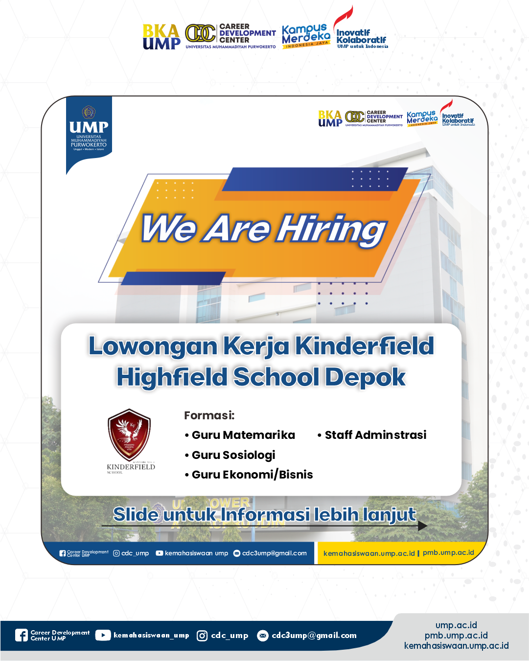 Join Our Team at Kinderfield Highfield School Depok