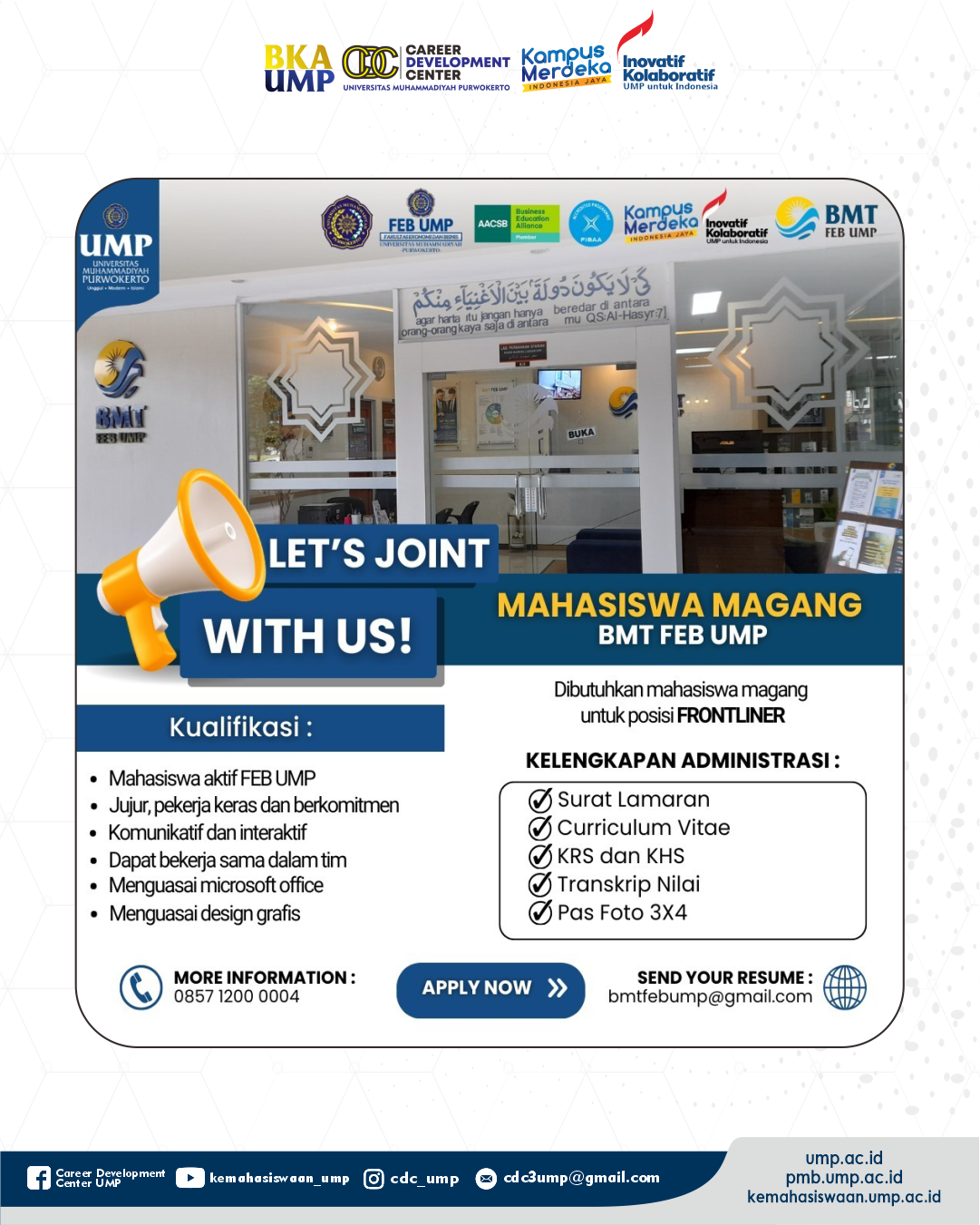 MAHASISWA/i MAGANG DI BMT FEB UMP
