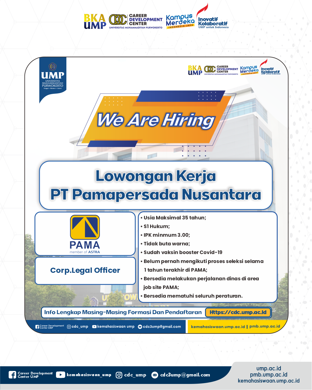 PT Pamapersada Nusantara – Corp. Legal Officer